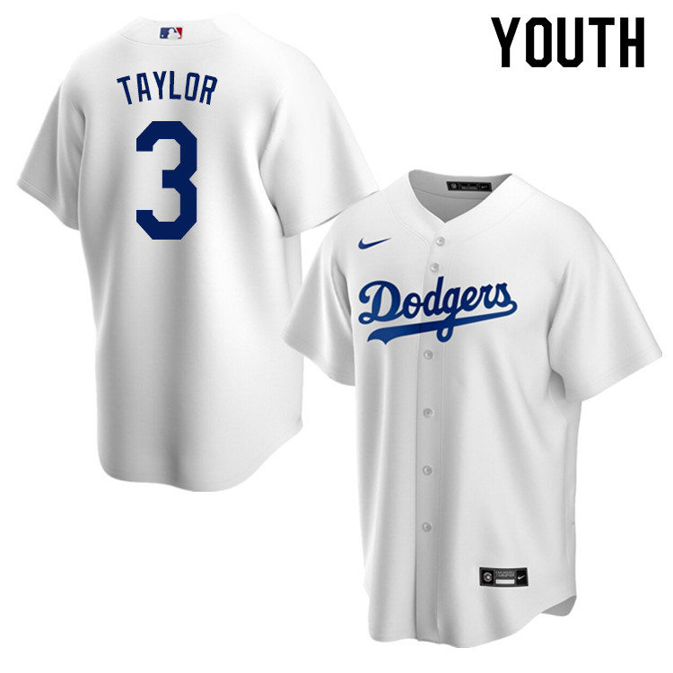 Nike Youth #3 Chris Taylor Los Angeles Dodgers Baseball Jerseys Sale-White